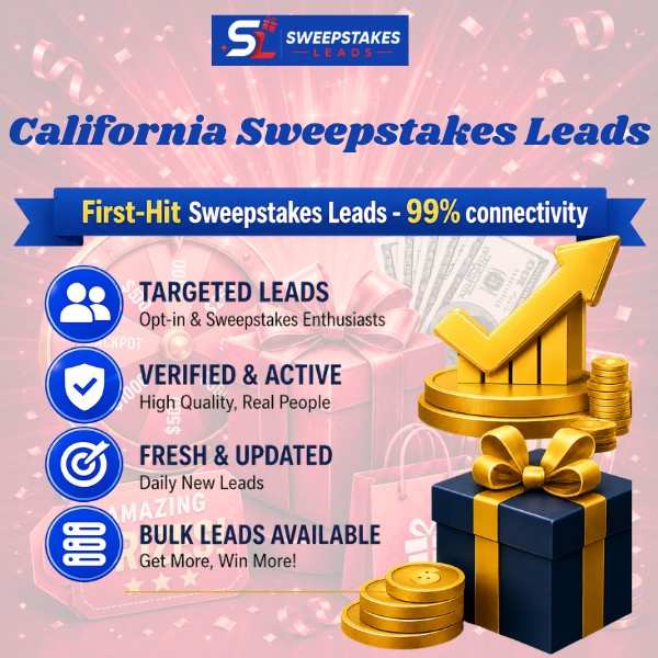 California Sweepstakes Leads