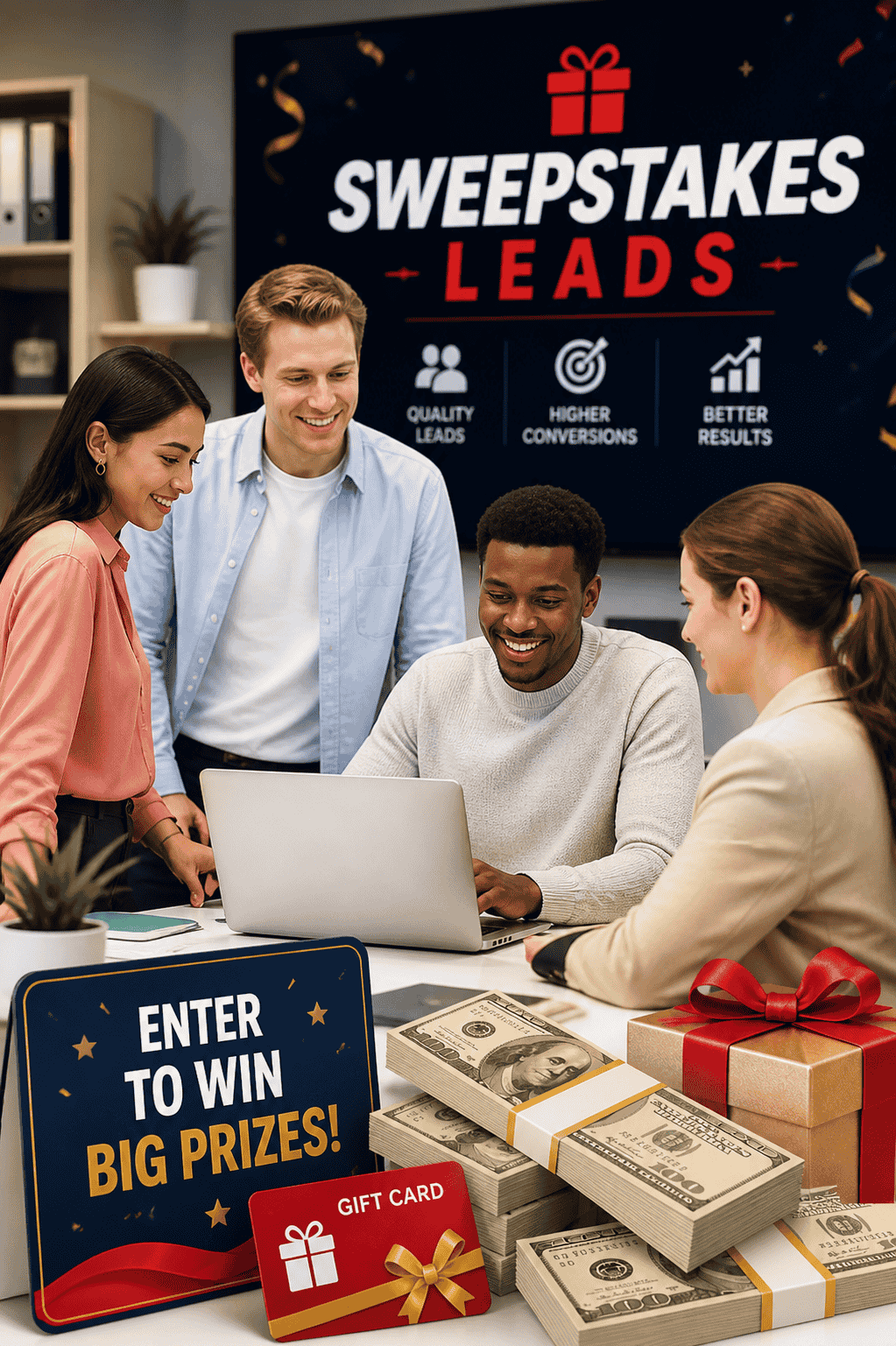 sweepstakes leads, first hit leads
