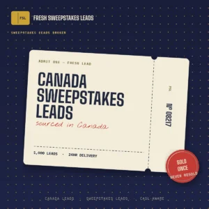 canada sweepstakes leads